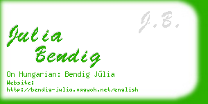 julia bendig business card